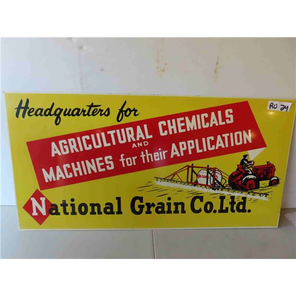 National Grain Company Ltd. Agricultural Chemicals Metal Sign