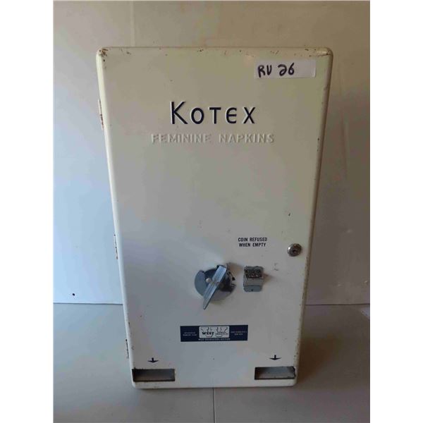 Kotex 10 Cent Coin Operated Metal Embossed Feminine Product