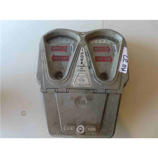 Dual Parking Meter Head 1 Hour for a Nickel or 5 Pennies 12'' x 15''