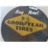 Image 3 : Goodyear Tires 'Buy Now' Round Metal Sign 17'' Across