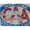 Image 8 : Manitoba CAA Motor League 2 Sided Metal Sign 19'' x 27''