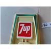 Image 2 : 7UP Plastic Thermometer with Bulb , Mint Condition 5 1/2'' x 17 1/2'' 