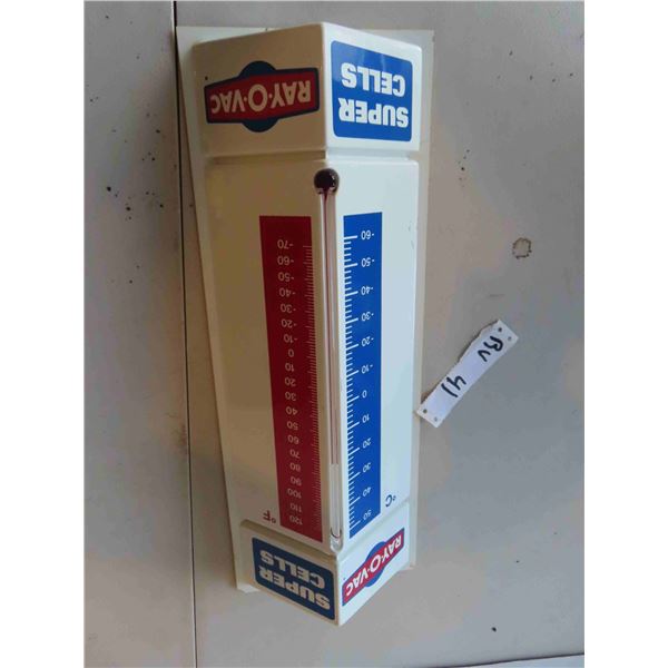 Ray-o-vac Battery Plastic Thermometer 7'' x 17 1/2''