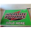 Image 1 : Interstate Batteries Metal Embossed Sign 24'' x 36''