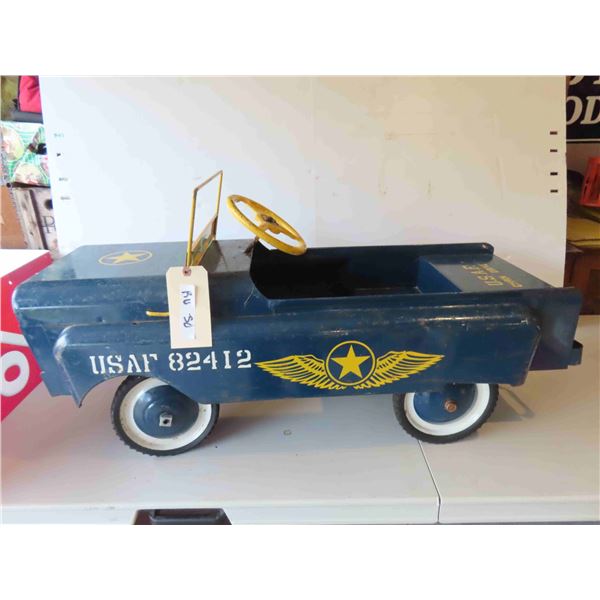 1950s Garton Usaf Metal Pedal Jeep with Original Paint and 