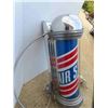 Image 2 : Light Up Motion Barber Pole Glass Cylinder 32'' Tall x 10'' Across