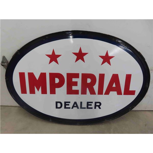 1940s Imperial Double Sided Porcelain Sign with Original Porcelain