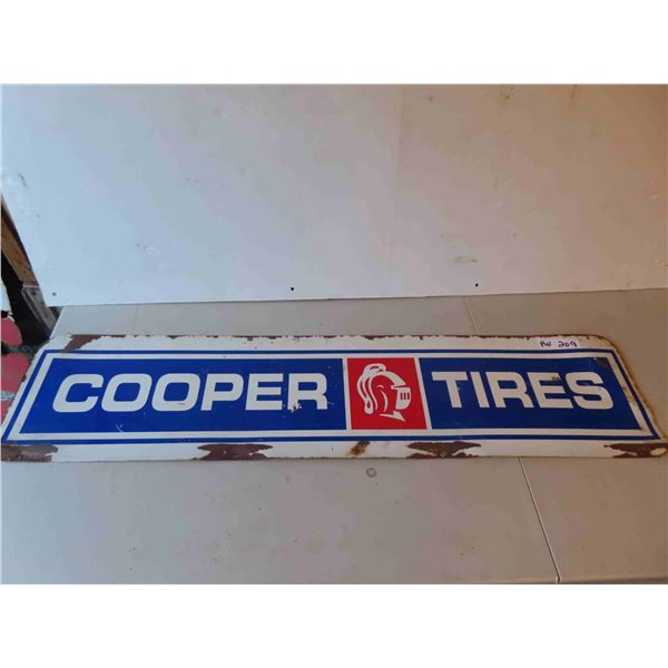 Cooper Tires Metal 2 Sided Sign 11 1/2'' x 48''