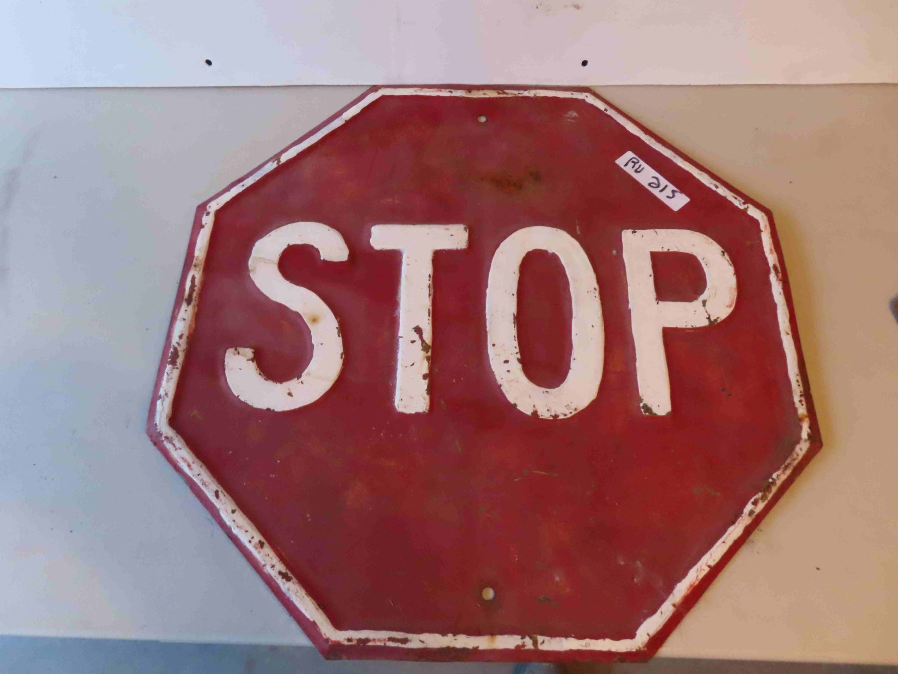 Metal Embossed Traffic Stop Sign 24'' Across