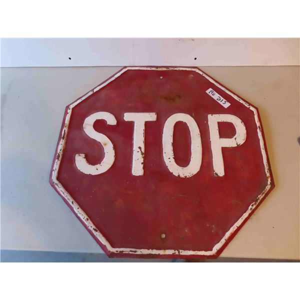 Metal Embossed Traffic Stop Sign 24'' Across
