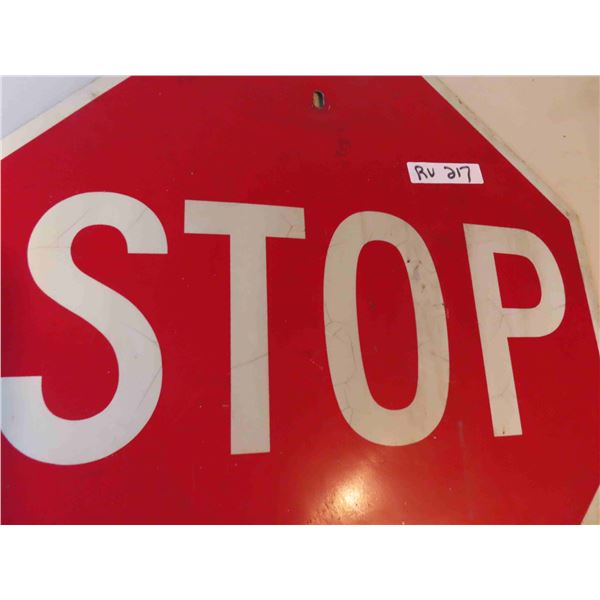 Metal Traffic Stop Sign 24'' Across