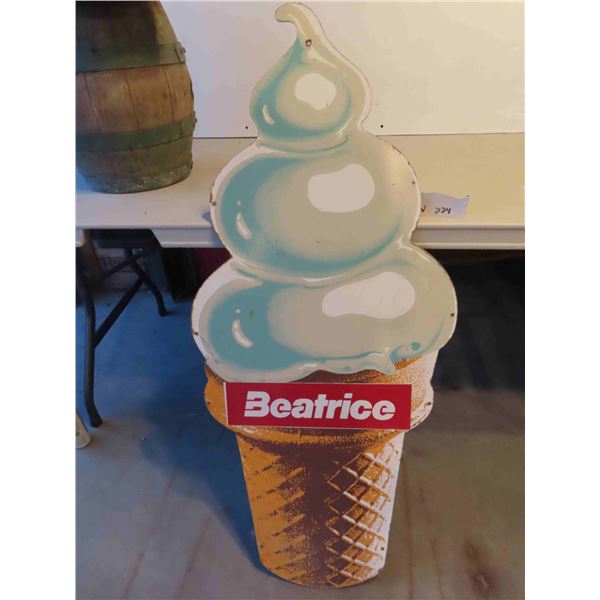 Beatrice Ice-cream Cone Masonite Sign 21'' Up to 47''