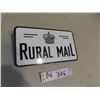Image 1 : 1950s Rural Mail Porcelain Vehicle Sign 9'' x 5''