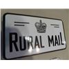 Image 2 : 1950s Rural Mail Porcelain Vehicle Sign 9'' x 5''