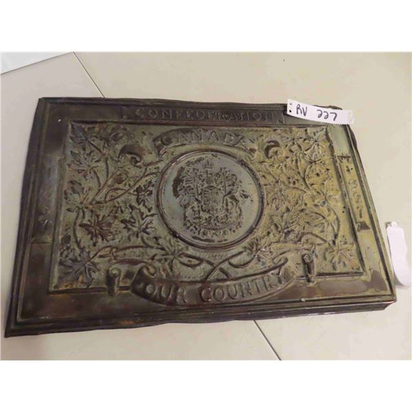 1927 Post Office Bronze Embossed Sign 12'' x 18'' 