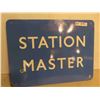 Image 1 : Station Master Porcelain Harbor Sign 18'' x 24'' 