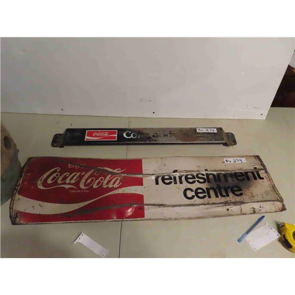 Coca Cola Light Metal Rough Sign 10'' x 37'' , Rough Door Bar 3
