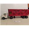 Image 1 : Structo Pressed Metal Livestock Hauler Truck and Trailer 21'' x 7'' 