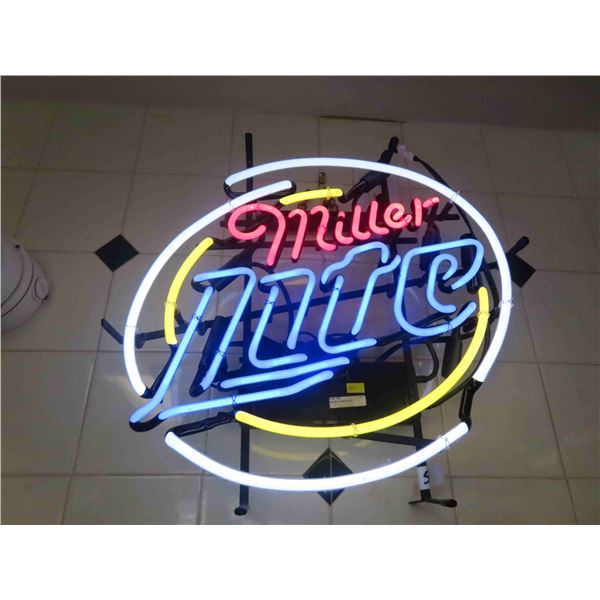 Miller Lite Neon Sign 4 Colors 18'' x 18''