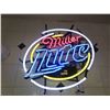 Image 1 : Miller Lite Neon Sign 4 Colors 18'' x 18''