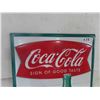 Image 2 : Modern Coca Cola Metal Embossed Sign Made in USA 19 1/2'' 