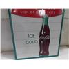 Image 3 : Modern Coca Cola Metal Embossed Sign Made in USA 19 1/2'' 