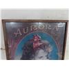 Image 2 : Aurora Brewing Company Original Framed Cardboard Sign 20'' x 27''