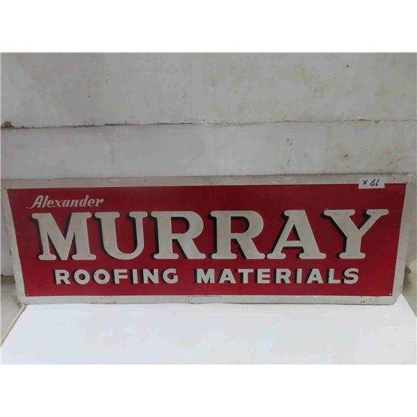 Murray Roofing Materials Metal Embossed Sign 12'' x 36''