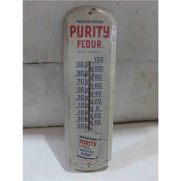 Purity Flour Metal Thermometer with Bulb 8'' x 27''