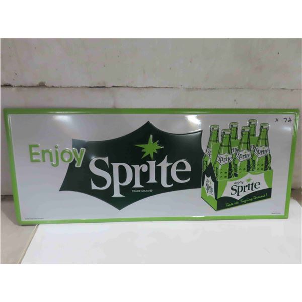 Modern Sprite Metal Embossed Sign Made in USA 35 1/2'' x 