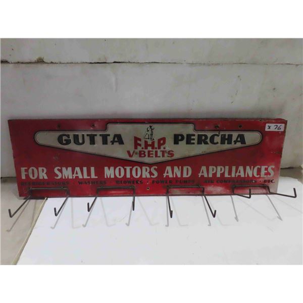 Gutta Percha V Belt Rack 'Small Motors and Appliances' with 