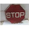 Image 1 : Early Traffic Stop Sign Metal Embossed 24''