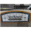 Image 1 : Tony Romas Stained Glass Oak Framed Restaurant Sign/Display 30'' x