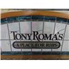 Image 4 : Tony Romas Stained Glass Oak Framed Restaurant Sign/Display 30'' x