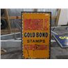 Image 1 : Double Gold Bond Stamps 2 Sided Metal Sign with Metal Frame 