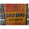 Image 3 : Double Gold Bond Stamps 2 Sided Metal Sign with Metal Frame 