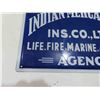 Image 3 : Indian Mercantile Insurance Porcelain Sign 12'' x 18'' 