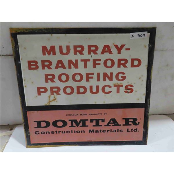 Murray-Brantford Roofing Products Metal Embossed Sign 21'' x 23''