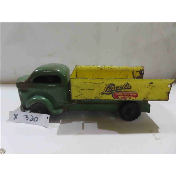 Early Lincoln Pressed Metal Gravel Truck 13'' x 4'' x 6''