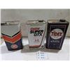 Image 1 : (3) 1 Gal Oil Cans : Tidex, Castrol, Gulf