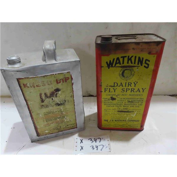 Watkins Fly Spray 1 Gallon Can, Kreso Dip 1 Gallon Can