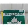 Image 2 : Trans Canada Central Ontario Route Metal Highway Sign 17 1/2'' x 