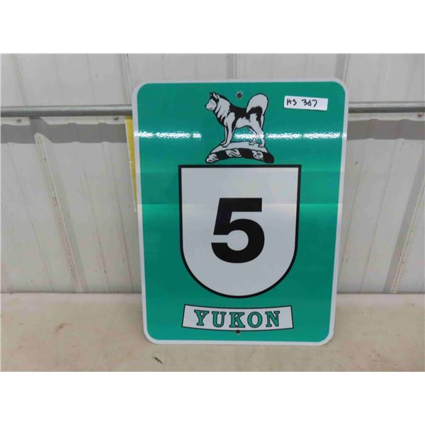 Yukon #5 Highway Metal Sign 17 1/2'' x 24 1/2'' 