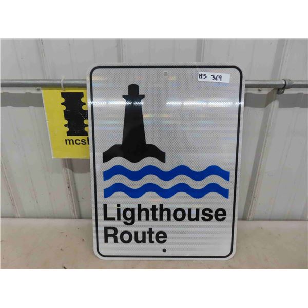 Light House Route Highway Metal Sign 17 1/2'' x 23 1/2'' 