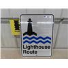 Image 1 : Light House Route Highway Metal Sign 17 1/2'' x 23 1/2'' 