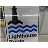 Image 3 : Light House Route Highway Metal Sign 17 1/2'' x 23 1/2'' 