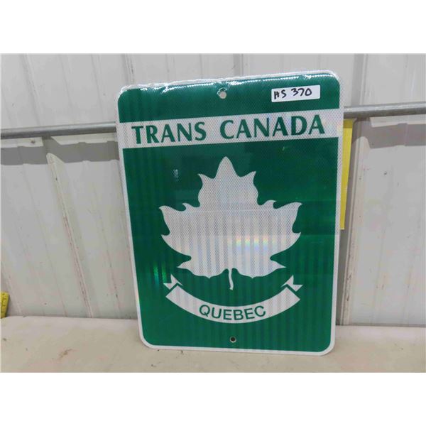 Trans Canada Quebec Highway Metal Sign 17 1/2'' x 24 1/2'' 