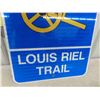 Image 3 : Louis Riel Trail Metal Sign 17 1/2'' x 23 1/2'' 