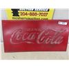 Image 1 : Coca Cola Metal Embossed Sign 14'' x 28''