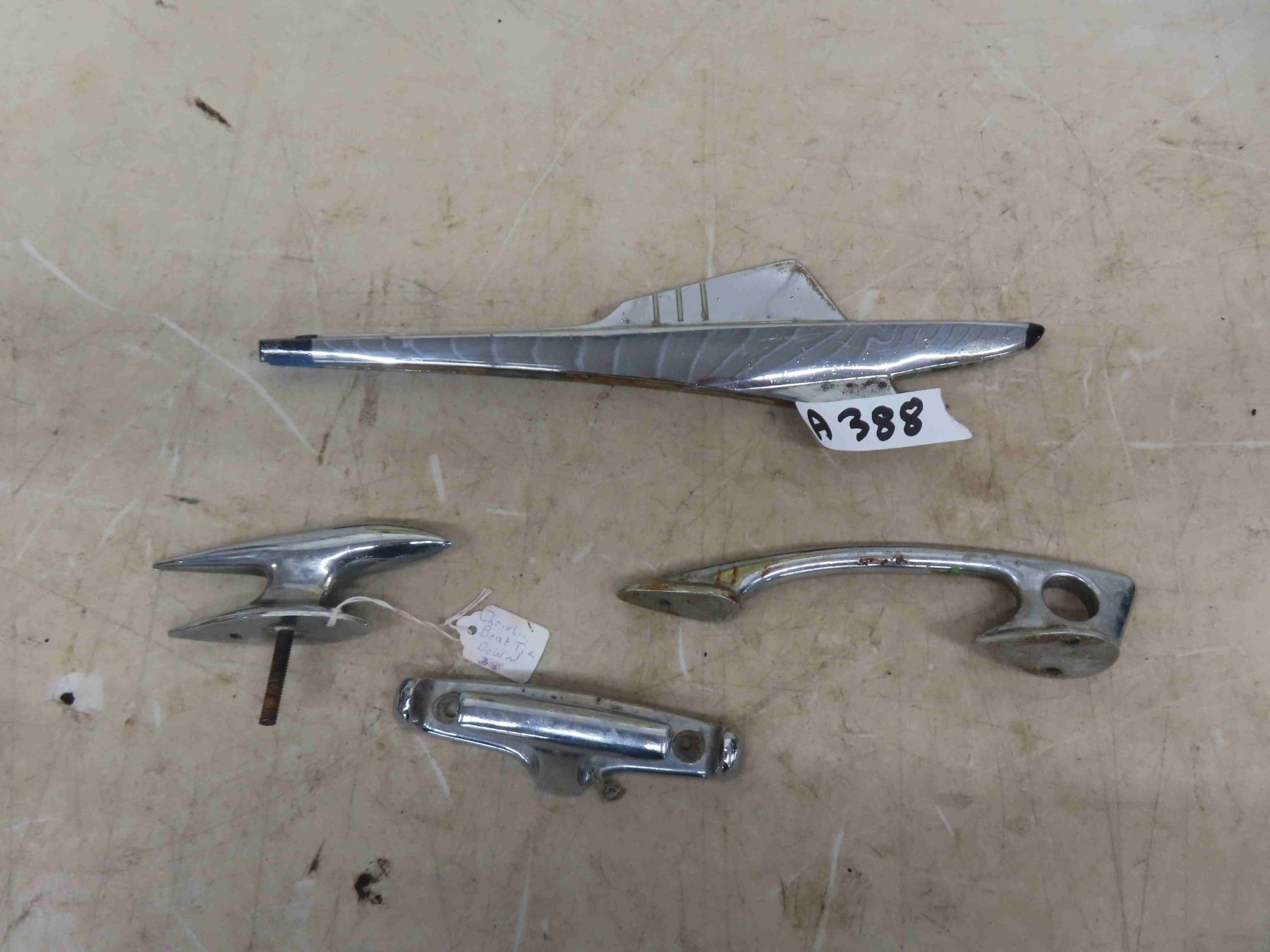 Crown Chrome Hood Hold Down Set – Jeepster, Jeep CJ, YJ – Stainless Steel – HC-1